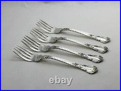 Gorham Chantilly Sterling Silver Pastry Forks -Old Marks- 5 3/4 Set of 4