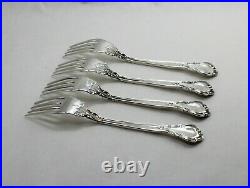 Gorham Chantilly Sterling Silver Pastry Forks -Old Marks- 5 3/4 Set of 4