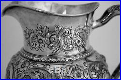 Gorham Sterling Silver Repousse Pitcher 4 Pint Yr Mark 1899