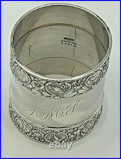 Gorham Sterling Silver Zodiac Napkin Ring 2 wide, marked Sterling B2215, heavy