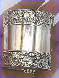 Gorham Sterling Silver Zodiac Napkin Ring 2 wide, marked Sterling B2215, heavy