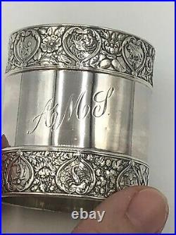 Gorham Sterling Silver Zodiac Napkin Ring 2 wide, marked Sterling B2215, heavy