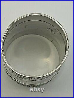 Gorham Sterling Silver Zodiac Napkin Ring 2 wide, marked Sterling B2215, heavy