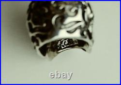 Gothic Skull Cranium Pendant Detailed 925 Sterling Silver Handcrafted Marked