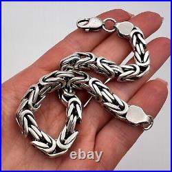 Great Vintage Sterling Silver 925 Women's Men's Chain Bracelet Marked 58.7 gram