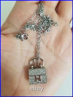 HERMES Necklace 925 Silver marked Constance necklace. AG925 12Q0408