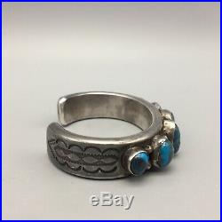 HIGHLY COLLECTIBLE! Bisbee Turquoise & Sterling Silver Bracelet By Mark Chee