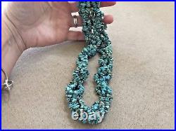 HSN Turquoise multi layer necklace marked A in triangle IL length 17