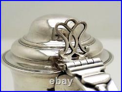 Hand Wrought English Sterling Silver Tankard with Armorial marked JW Dated 1764