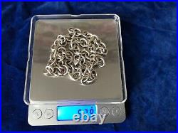 Heavy 925 marked sterling silver Anchor Cable 9mm link chain 19 inches 57.9g 2oz