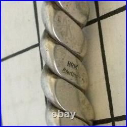 Heavy Man's Navajo Rope Bracelet HRM Marked Sterling 113 Grams 3.6 Troy Oz