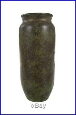 Heintz Exceptional Sterling Silver overlay on Bronze Vase Marked Ovington NY