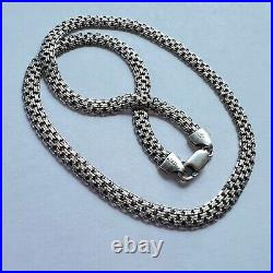 Huge Sterling Silver 925 Men's Jewelry Chain Necklace Marked from Italy 12 gr