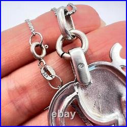 Huge Vintage Necklace Pendant 925 Sterling Silver Jewelry Chain Elephant Marked