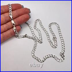 Huge Vintage Sterling Silver 925 Men's Jewelry Chain Necklace Marked 16.5gr