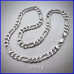 Huge Vintage Sterling Silver 925 Men's Jewelry Chain Necklace Marked Italy 48.3g