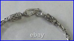 Huge Vintage Sterling Silver 925 Men's Women's Chain Bracelet Jewelry Marked 14g