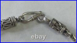 Huge Vintage Sterling Silver 925 Men's Women's Chain Bracelet Jewelry Marked 14g