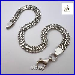 Huge Vintage Sterling Silver 925 Women's Men's Chain Bracelet Marked 9.4 gram