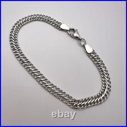 Huge Vintage Sterling Silver 925 Women's Men's Chain Bracelet Marked 9.4 gram