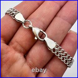 Huge Vintage Sterling Silver 925 Women's Men's Chain Bracelet Marked 9.4 gram