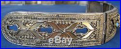 Imperial Russian Silver Gilt Belt Mark 84 Filigree Turquoise Sterling Cassack