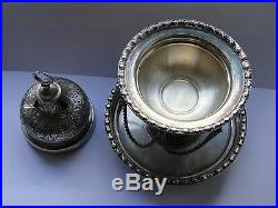 Incense Burner, Sterling Silver, Engraved Beautiful, Egyptian, Marked Dated 1890