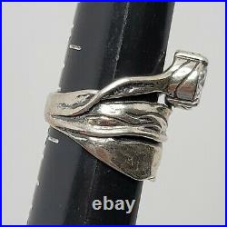 Israel Sterling Silver Signed Marked. 925 Ring Size 7.5 Modernist