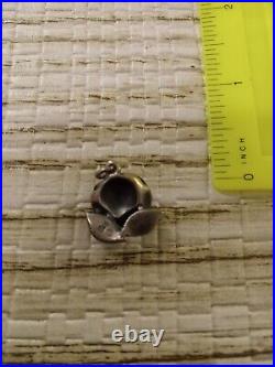 JAMES AVERY Silver 3D ROSE CHARM Pendant Mark JA Ster VINTAGE Discontinued