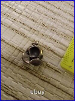 JAMES AVERY Silver 3D ROSE CHARM Pendant Mark JA Ster VINTAGE Discontinued