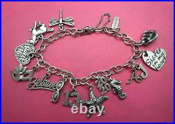 JAMES AVERY Sterling Silver Charm Bracelet with 14 Charms All Marked