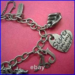 JAMES AVERY Sterling Silver Charm Bracelet with 14 Charms All Marked