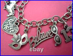 JAMES AVERY Sterling Silver Charm Bracelet with 14 Charms All Marked