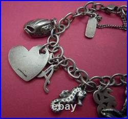 JAMES AVERY Sterling Silver Charm Bracelet with 14 Charms All Marked