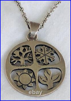 James Avery 925 Sterling Silver 4 Four Seasons Pendant Necklace RETIRED