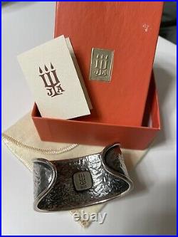 James Avery Bracelet Cuff -Sterling Silver 925-JA mark-box pouch card -RARE