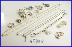 Jewelry Lot Sterling Silver All Marked 102.8 g Rings Bracelets Earrings ETC
