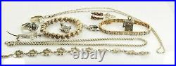 Jewelry Lot Sterling Silver All Marked 109.8 g Rings Bracelets Earrings ETC