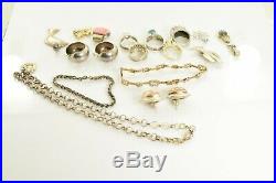Jewelry Lot Sterling Silver All Marked 117.2g Rings Bracelets Necklaces Etc
