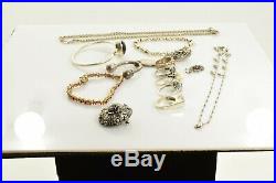 Jewelry Lot Sterling Silver All Marked 129.3 g Rings Bracelets Earrings ETC
