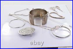 Jewelry Lot Sterling Silver All Marked 140.6 g Rings Bracelets Earrings ETC