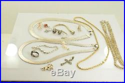 Jewelry Lot Sterling Silver All Marked 155.8 g Rings Bracelets Necklaces Etc