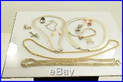 Jewelry Lot Sterling Silver All Marked 155.8 g Rings Bracelets Necklaces Etc