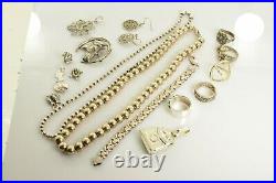 Jewelry Lot Sterling Silver All Marked 163.3 g Rings Bracelets Earrings ETC
