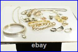 Jewelry Lot Sterling Silver All Marked 180.9 g Rings Bracelets Earrings ETC
