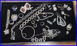 Jewelry Lot Sterling Silver All Marked 212.2 Grams NOT SCRAP
