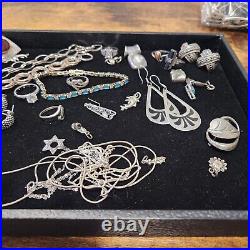 Jewelry Lot Sterling Silver All Marked 212.2 Grams NOT SCRAP