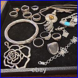 Jewelry Lot Sterling Silver All Marked 279.7 Grams NOT SCRAP