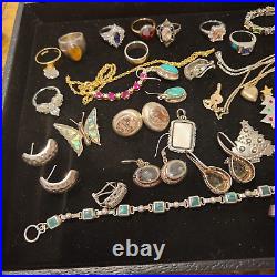 Jewelry Lot Sterling Silver All Marked 285.8 Grams NOT SCRAP