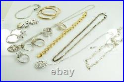 Jewelry Lot Sterling Silver All Marked 98.3 g Rings Bracelets Earrings ETC